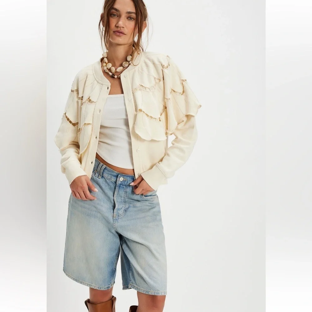 Free People Flutterscape Cardigan Sweatshirt